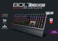 GameBooster G908 Bolt Rainbow Aydınlatmalı Red Switch Mekanik Bileklikli Oyun Klavyesi